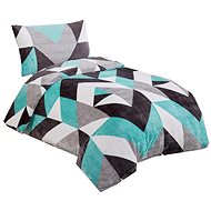 Jahu Sheets microfiber 140 × 200 cm + 70 × 90 cm - Abstract turquoise - Bed Linen