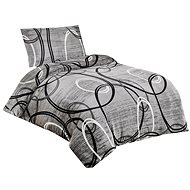 Jahu Microfiber bedding 140 × 200 cm + 70 × 90 cm - Rings black - Bed Linen