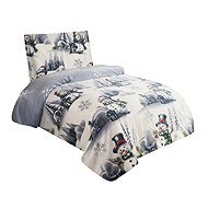 Jahu microflannel bed linen Wandering Snowmen 140×200, 70×90cm - Bed Linen