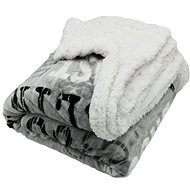 Jahu Blanket Manhattan grey, microfiber lambskin, smooth - Blanket