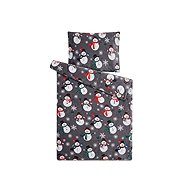 Jahu Microflannel Duvet Cover Set - Little Snowmen 140 × 200, 70 × 90 cm - Bed Linen