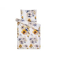 Jahu Microflannel Duvet Cover Set Coloured Flowers 140 × 200, 70 × 90 cm - Bed Linen