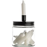 GUSTA Glass jar with 6 candles 10 cm - Candle
