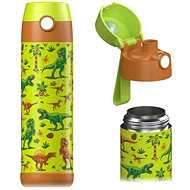 Jarlson Children's stainless steel thermal bottle MALI Dinosaur 500 ml - Thermos