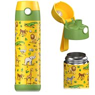 Jarlson Children's stainless steel thermo bottle MALI Safari 500 ml - Thermos