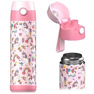 Jarlson Children's stainless steel thermal bottle MALI Unicorn 500 ml - Thermos