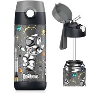 Jarlson Children's stainless steel thermo bottle with straw CHARLI Astronaut 350 ml - Thermos