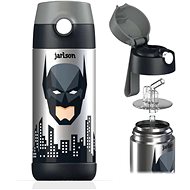 Jarlson Children's stainless steel thermo bottle with straw CHARLI Batman 350 ml - Thermos