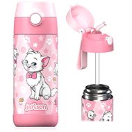 Jarlson Children's stainless steel thermo bottle with straw CHARLI Cat 350 ml - Thermos