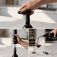Electric wine rack black SET - Corkscrew
