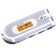 DigitBall MP3-U2-DBHFL - stříbrno-bílý (silver-white), 256MB + SD/MMC slot, MP3/ WMA přehrávač, FM t - MP3 Player