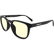 GUNNAR OAKLAND ONYX, black frames, amber glasses - Computer Glasses