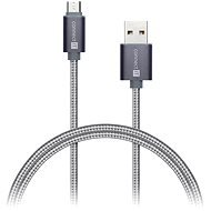 CONNECT IT Wirez Premium Metallic micro USB 1m silver grey - Data Cable