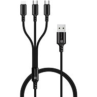 CONNECT IT Wirez 3v1, 2x USB-C, 1x Lightning - Power Cable