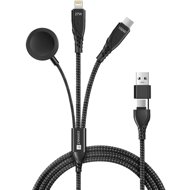 CONNECT IT Wirez 6in1, 1.25 m, black - Power Cable