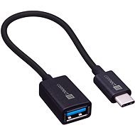 CONNECT IT Wirez USB-A-ról USB-C-re, 15cm, fekete - Adatkábel