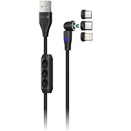 CONNECT IT Magnetic PowerLink 3in1, 2m, black - Data Cable