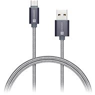 CONNECT IT Wirez Premium Metallic USB-C 1m ezüstszürke - Adatkábel