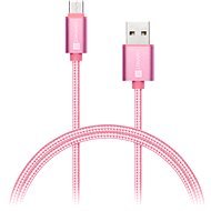 CONNECT IT Wirez Premium Metallic USB-C rózsaszín 1 m - Adatkábel