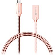 CONNECT IT Wirez Steel Knight Micro USB 1m, metallic rose-gold - Datový kabel