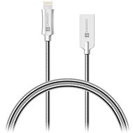 CONNECT IT Wirez Steel Knight Lightning Apple 1m, Metallic-Silber - Datenkabel