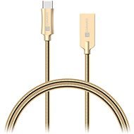 CONNECT IT Wirez Steel Knight USB-C 1m, Metallic Gold - Data Cable