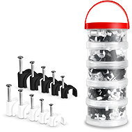 CONNECT IT Cable Clip, black/white - Clamp