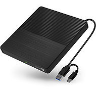 CONNECT IT 3in1 SlimDrive + card reader, USB-C - External Disk Burner