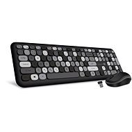CONNECT IT Fashion combo, čierno-sivá, CZ + SK - Set klávesnice a myši