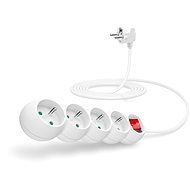 CONNECT IT 230V extension, 4 sockets + switch, 3m, white - Extension Cable