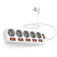 CONNECT IT extension, 5 sockets, 2 m with switches - Extension Cable
