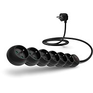CONNECT IT extension 230 V, 6 sockets, 5 m, with switch, black - Extension Cable
