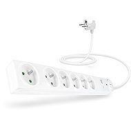 CONNECT IT Surge Protector Extension Lead, 6 Sockets, 1.5 m, White - Surge Protector 