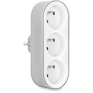 CONNECT IT Triple Split Adapter, 3 Sockets, White - Splitter 