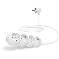 CONNECT IT Power extension cord 230V, 4 sockets, 3m, white - Extension Cable