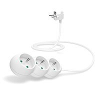 CONNECT IT Power extension cord 230V, 3 sockets, 1.5m, white - Extension Cable
