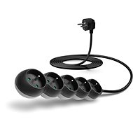 CONNECT IT Power extension cord 230V, 5 sockets, 3m, black - Extension Cable