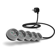 CONNECT IT Power extension cord 230V, 5 sockets, 2m, grey - Extension Cable