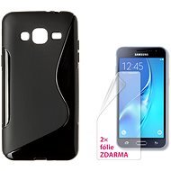 Samsung Galaxy J3 / J3 Duos 2016 (SM-J320F) Black Case + Screen Protectors - Phone Cover