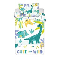 Jerry Fabrics Dino Cute and Wild baby crib sheet 100 × 135, 40 × 60 cm - Children's Bedding
