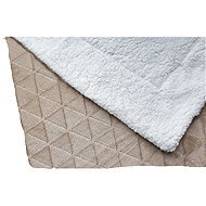Jerry Fabrics Blanket embossed with lamb microflannel 150 × 200 - Triangle Beige - Blanket