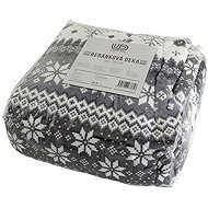 Jerry Fabrics Blanket with lamb microfleece 150 × 200 - Christmas snowflakes - Blanket