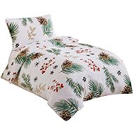 Jahu Sheets microflannel Conifer 140 × 200, 70 × 90 cm - Bed Linen