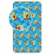 Jerry Fabrics SpongyaBob Kockanadrág lepedő, kék, 90×200×25 cm - Lepedő
