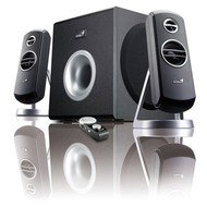 GENIUS SW-V2.1 1500 silver-black - Speakers