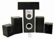REPRO Gembird 5.1 set WCS-YF-1A černý (black), 50W sub, 5x 18W sat. a cent. - dřevěné, DO - Speaker