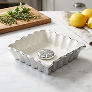 Julia Knight Peony Napkin bowl with paperweight, silver - Napkin Holders