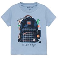 MAYORAL boys t-shirt KR light blue with backpack - Baby T-shirt