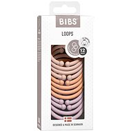 Bibs Rings Loops 12pcs Blush/Peach/Dusky Lilac - Baby Rattle