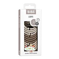 Bibs Rings Loops 12pcs Sand/Vanilla/Dark Oak - Baby Rattle